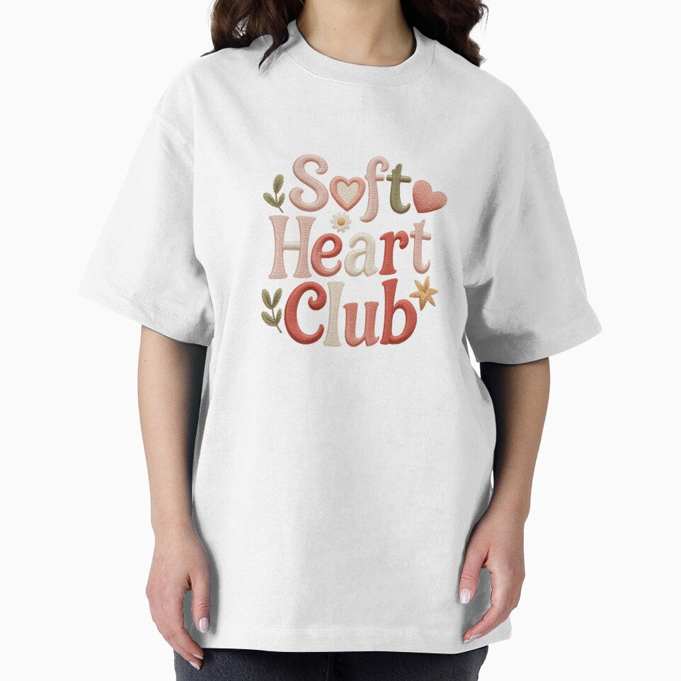 Adorable embroidered typography design from the Soft Heart Club by FusiTink