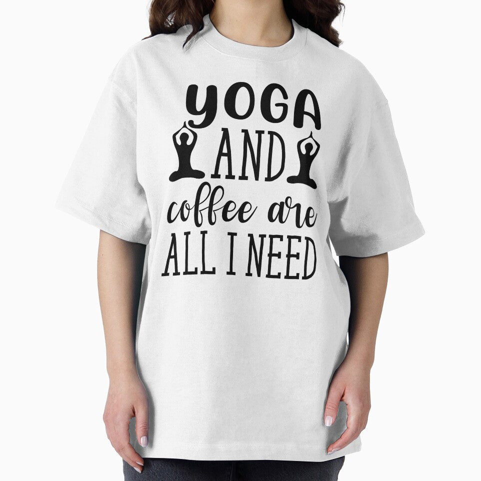Yoga Quotes Yoga and Coffee Are All I Need Motivational Saying by SoccaTamam