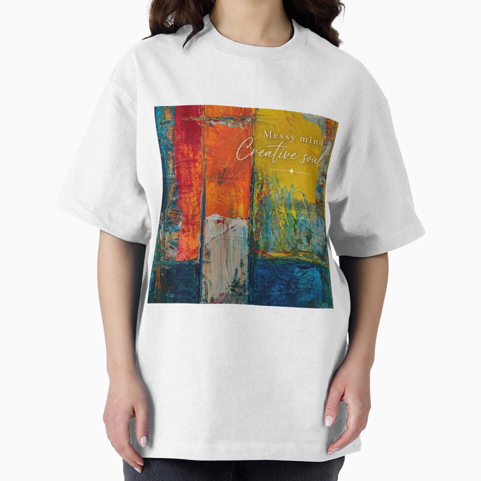 Messy Mind Creative Soul Abstract Art | Aesthetic Creative Quote Print | Colorful Artistic Design by NA-art725