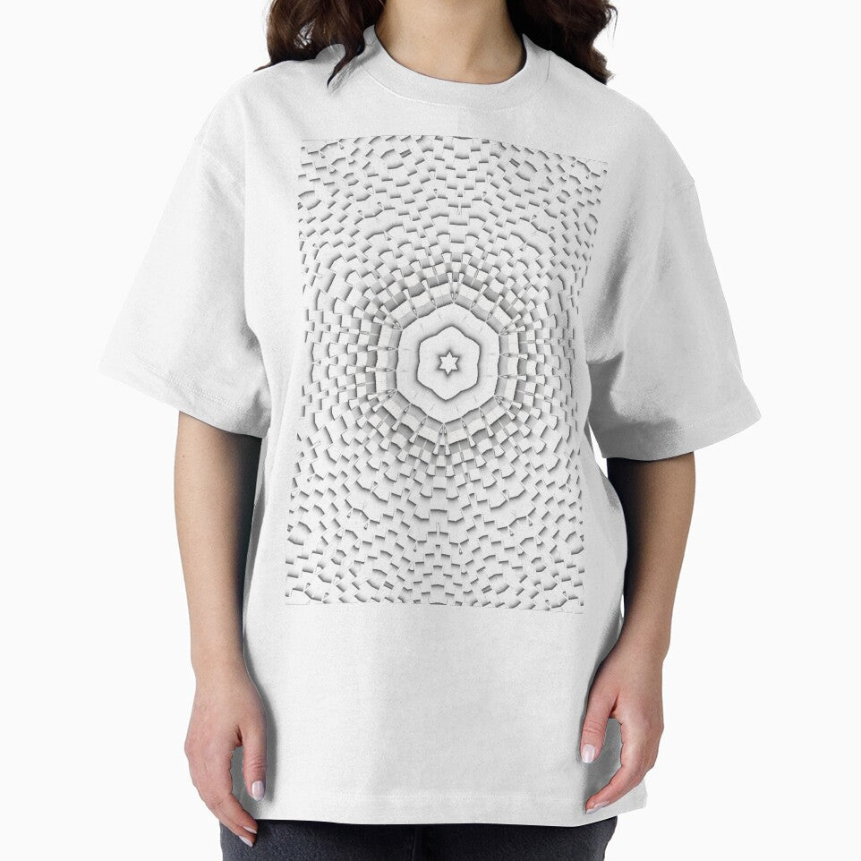 3D Grayscale Hexagon Geometric Art by ThatKrisGuy