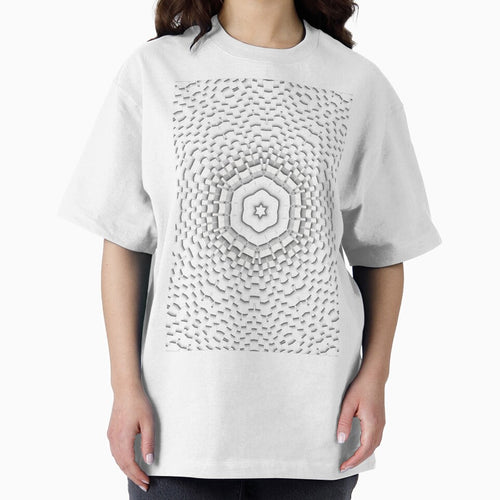 3D Grayscale Hexagon Geometric Art by ThatKrisGuy