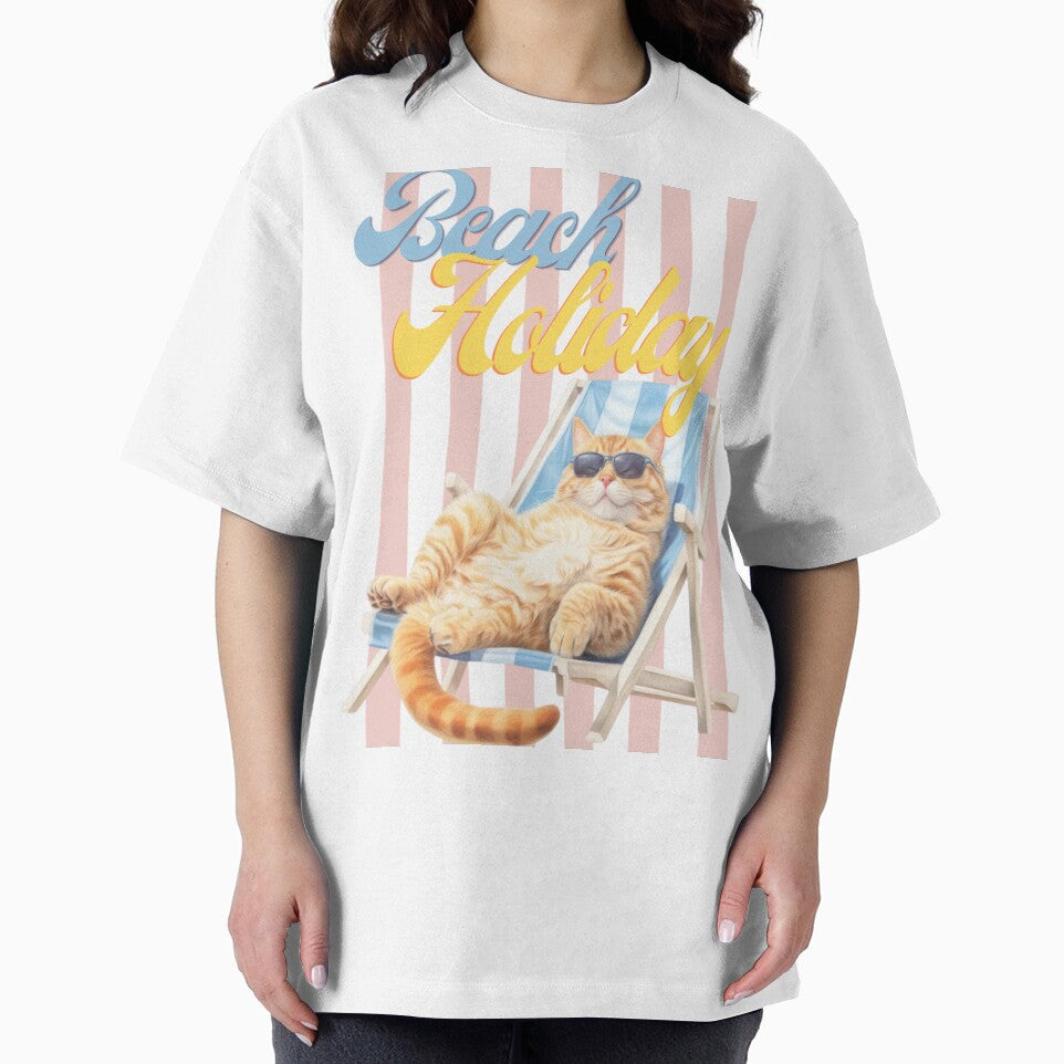 Beach Holiday Cat Relaxing Vibes by BohemianBandit
