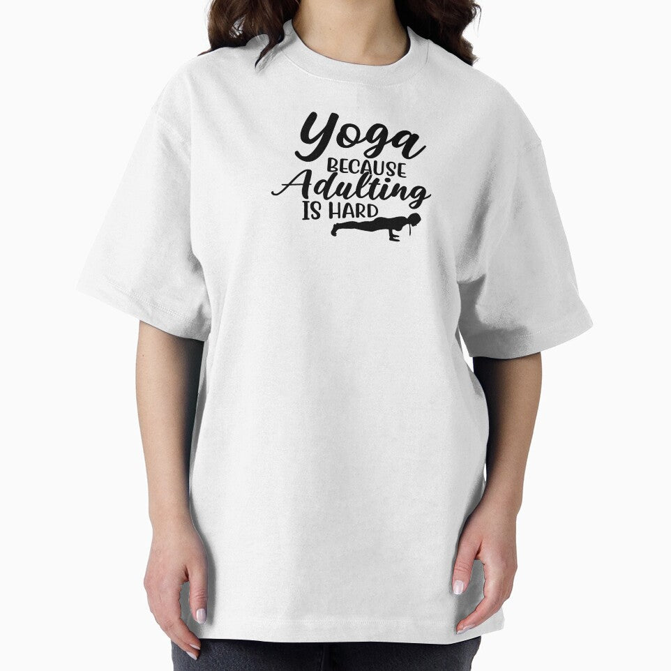 Yoga Saying Because Adulting is Hard Motivational Quote by SoccaTamam