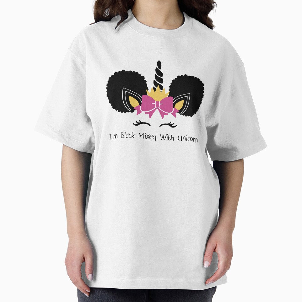 Afro Puffs Black Girl Magic Unicorn - I'm Black Mixed with Unicorn by LittleBlkTees