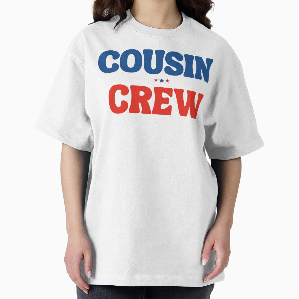 Black Cousin Crew T-Shirt: Classic Fit, Crew Neck, Short Sleeve, Letter Print - Adult Polyester/Cotton by Tycoonn