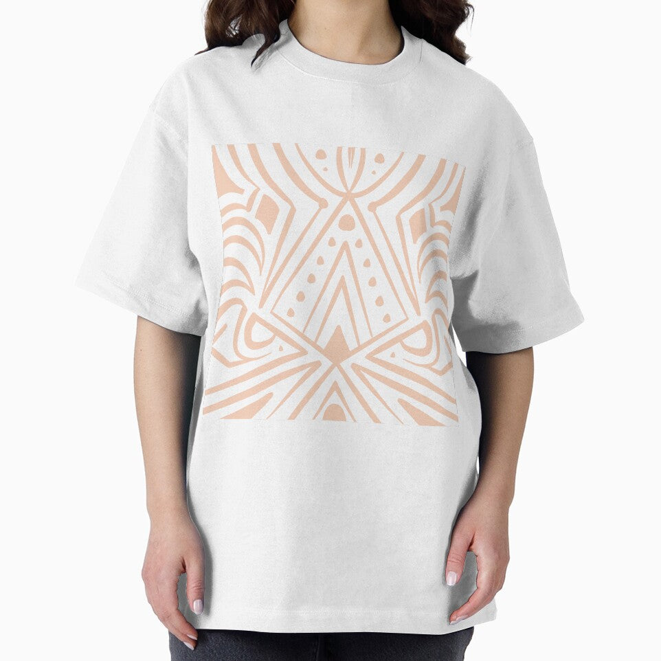 Boho pattern in cream beige by ReneMagritteArt