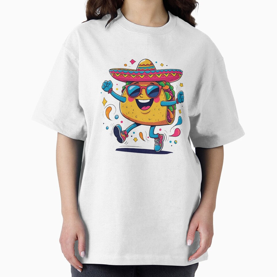 "Funny Dancing Taco with Sombrero – Cute Mexican Food Cartoon by Cgriffin18