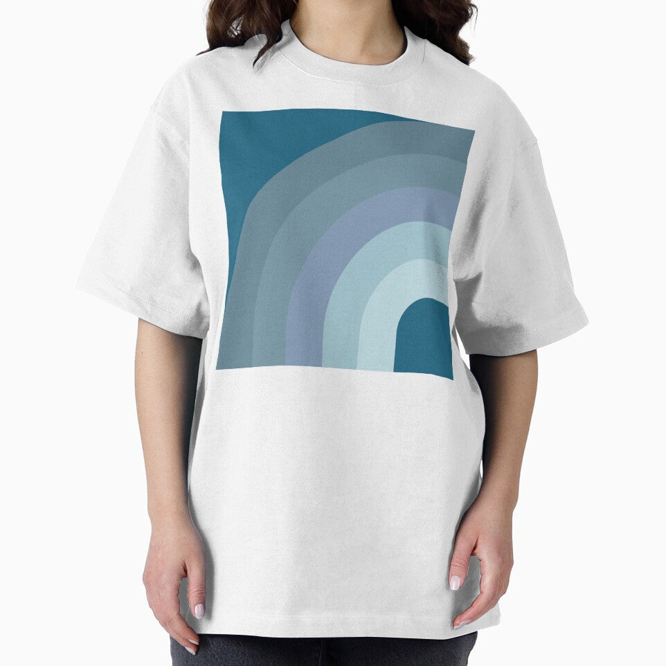 Mid Century Modern Rainbow - Blue gradient by JMgraphic