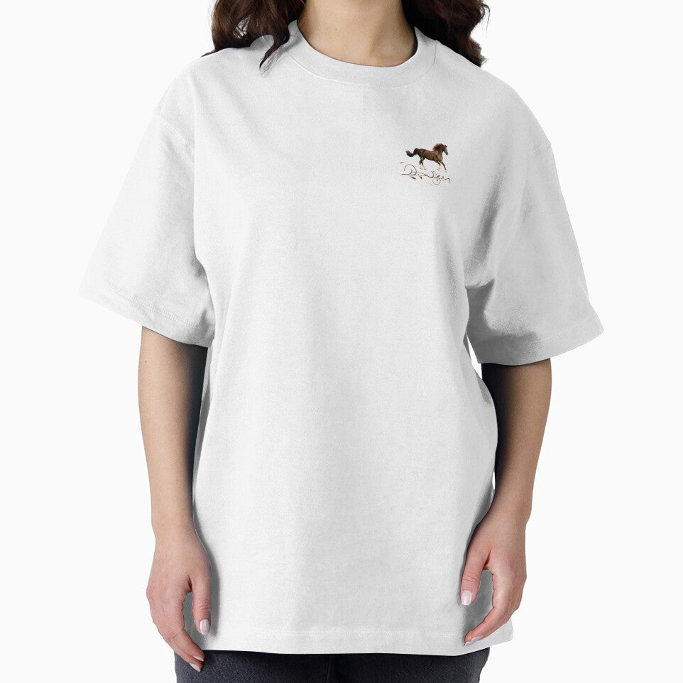 Dark Brown Horse with Birds – Minimal Logo Design by Dotadoari