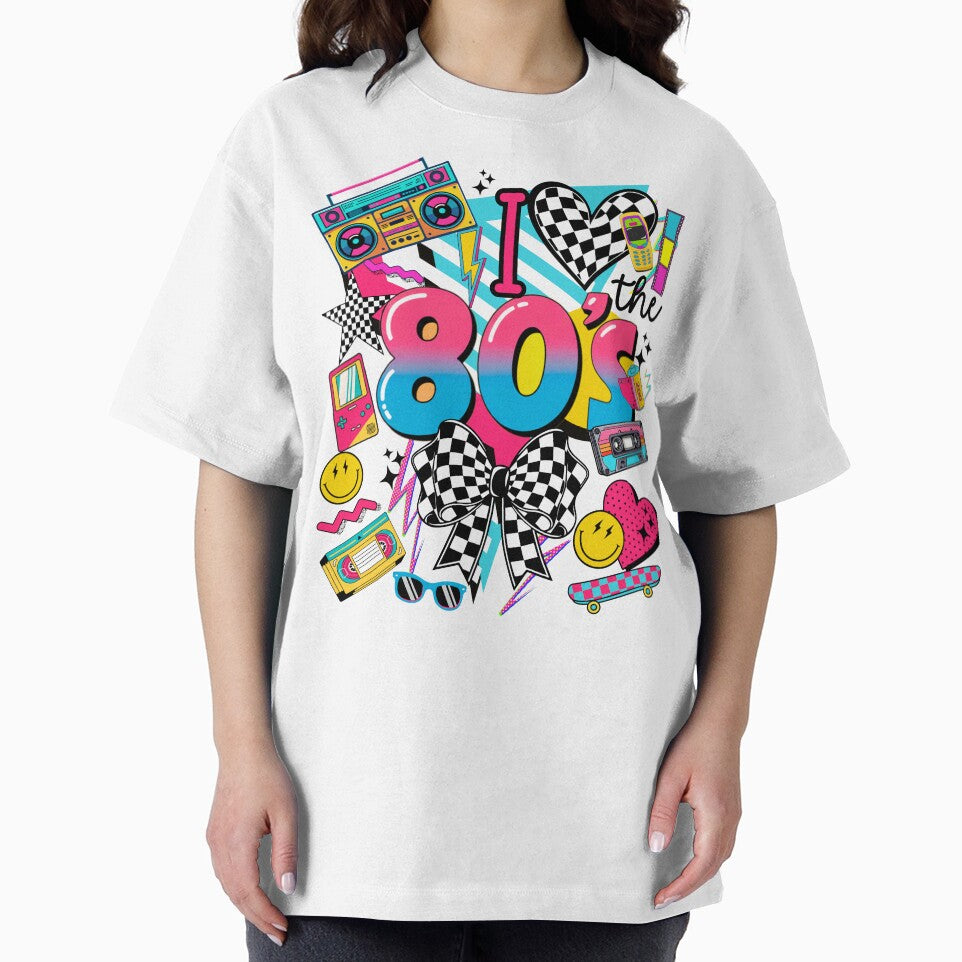 I Love the 80’s PNG | Retro 80s Sublimation Graphic | Neon 1980s Clipart | Fun 80s Design for T-Shirts, Mugs, Stickers, Crafts by michellidelucas
