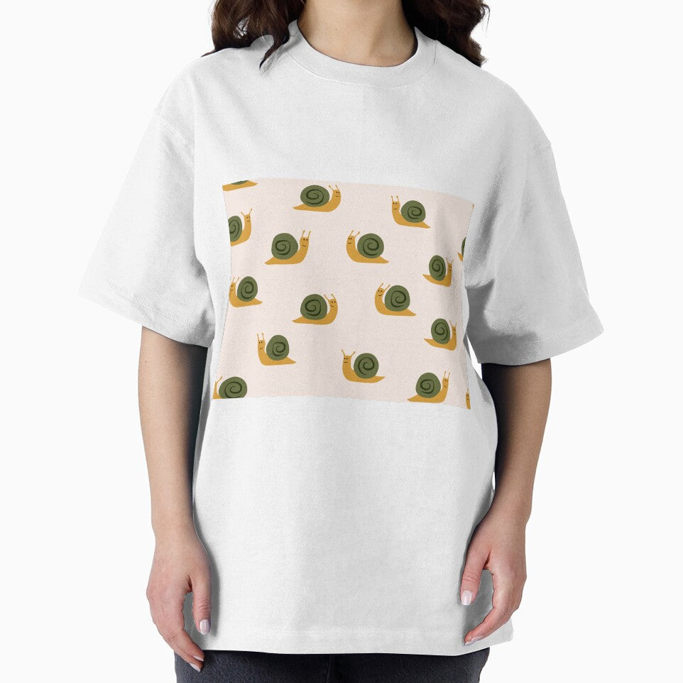 cute snails - gold and green on cream by littlearrow
