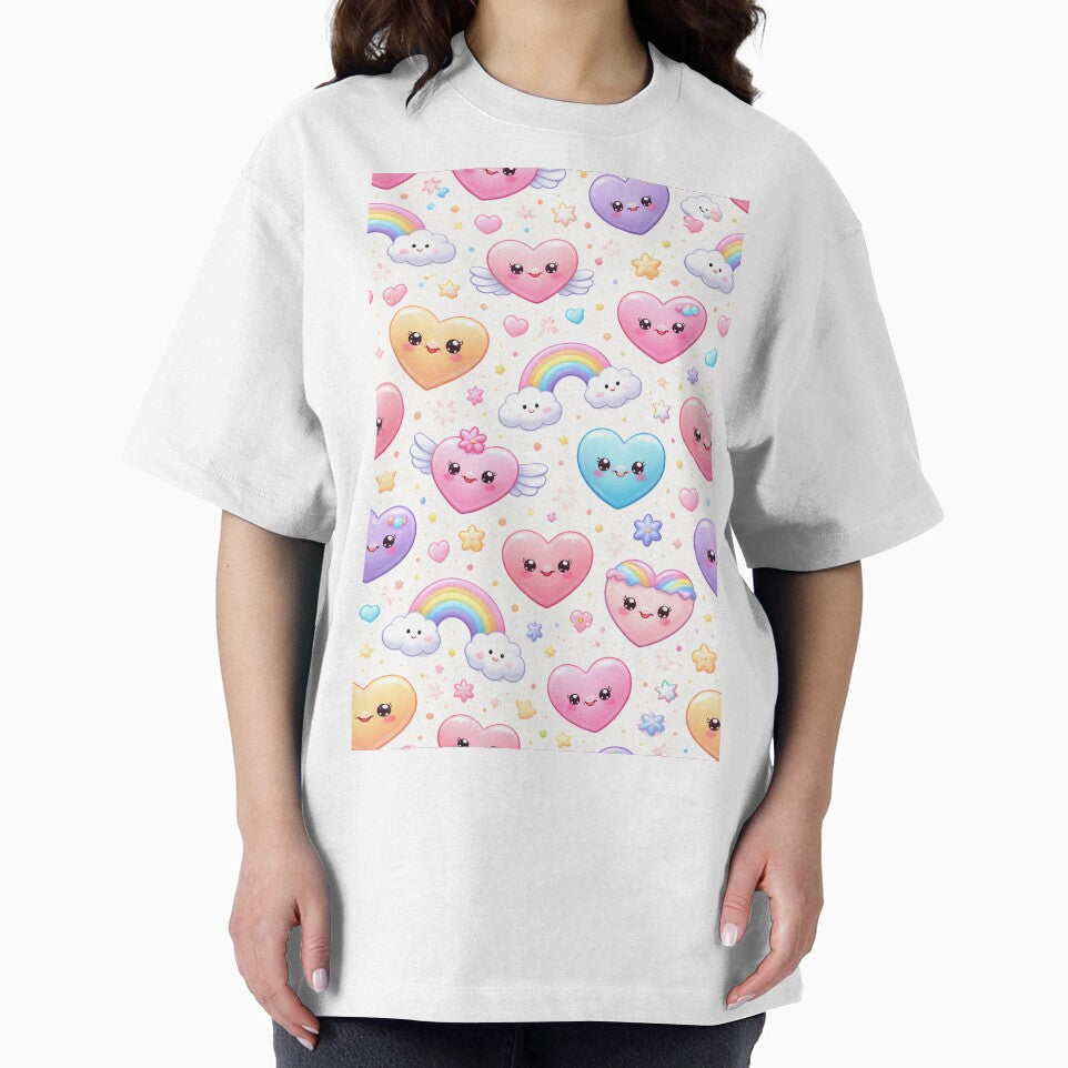 Cute Kawaii Hearts Pattern – Pastel Love Design by DrizzyV