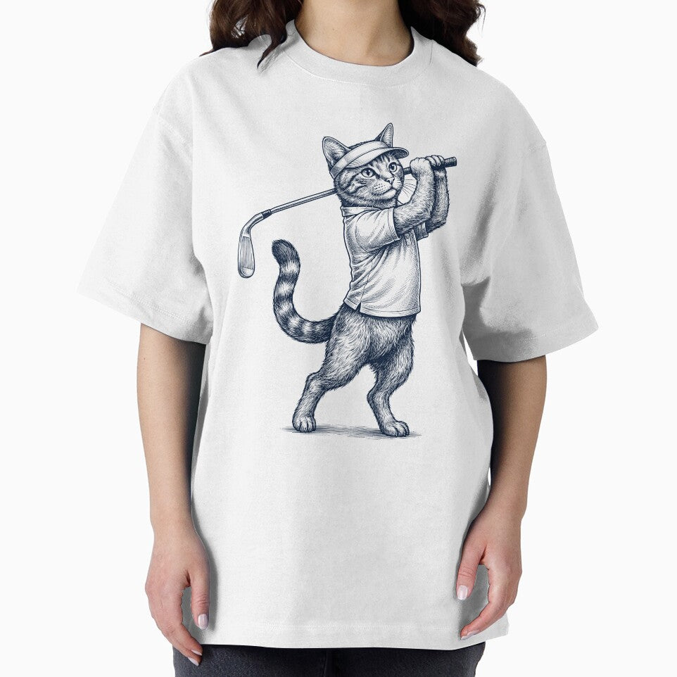 Vintage Cat Playing Golf Golfer Animal Lover by TerryConnells