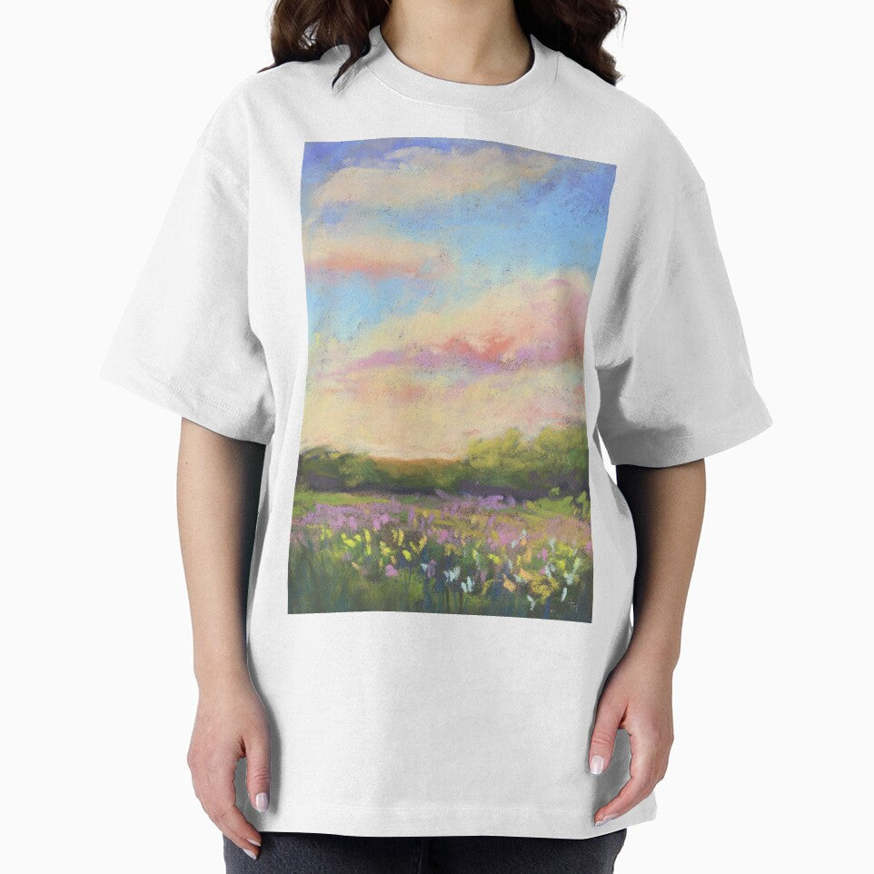 Flower Field Cotton Sky Soft Pastel by TiffanyMackay