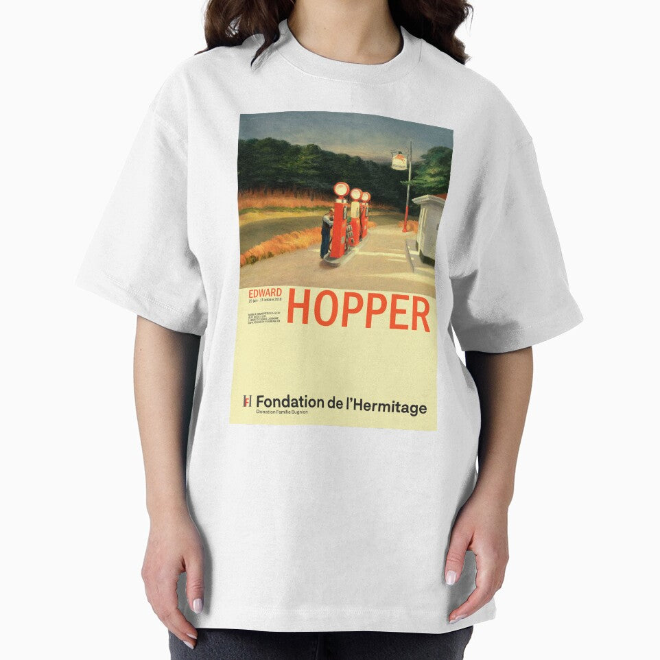 Edward Hopper - Gas - Minimalist Exhibition Art Poster by Francisco Couto