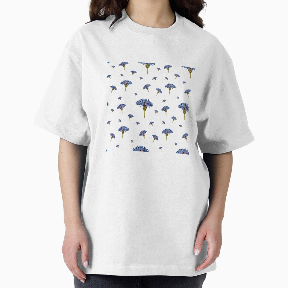 Flower blue violet pattern hand drawn watercolor by Yana Mustafina | Boho Soulful Designs