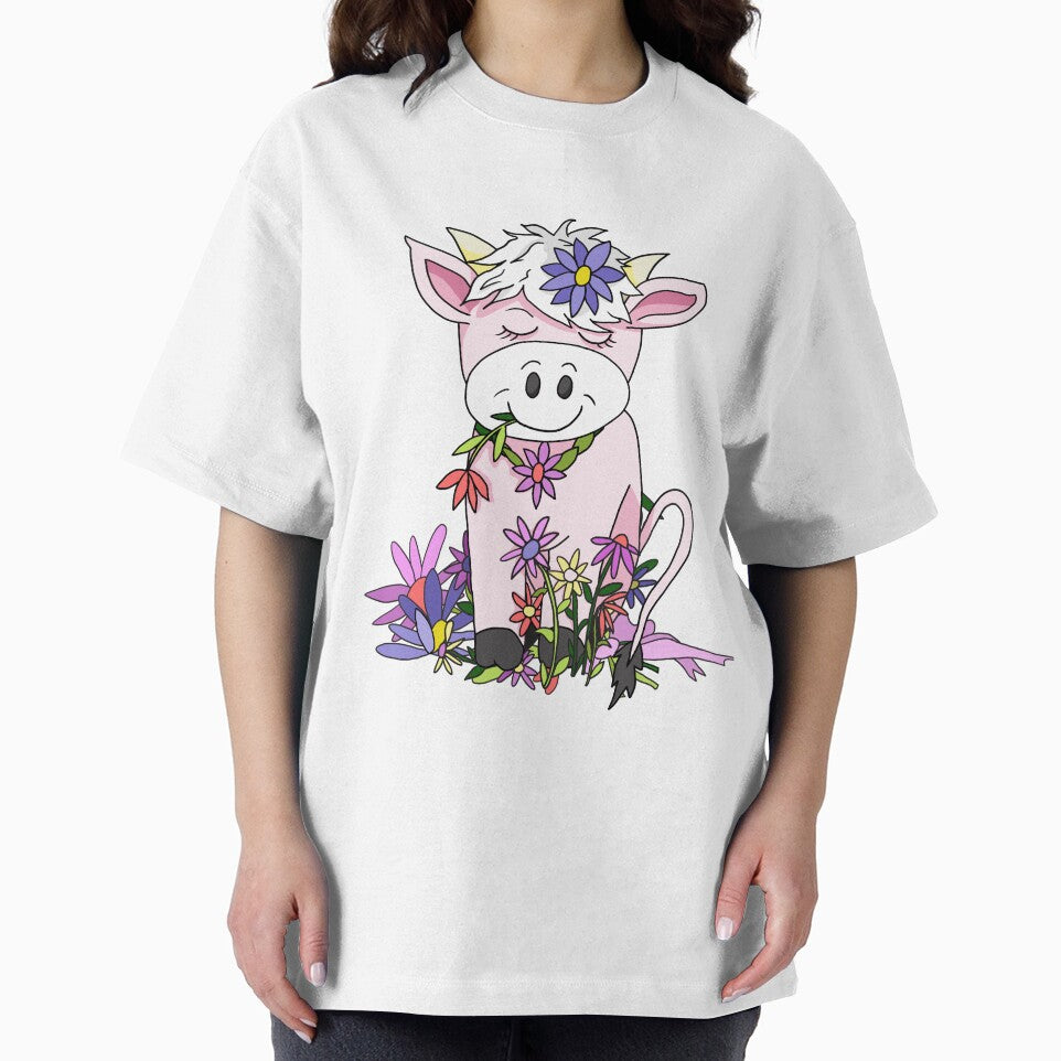 cartoon cow with flowers by BeingNow