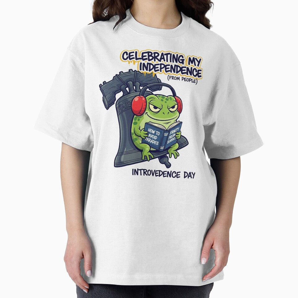Introverted Independence Day Funny Frog by  Existential
