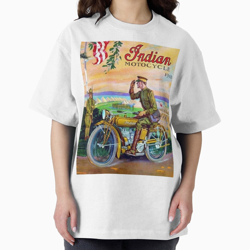 Vintage 1918 Military WWI Indian Motorcycle Dealer's Sign - Poster by Jéanpaul  Ferro