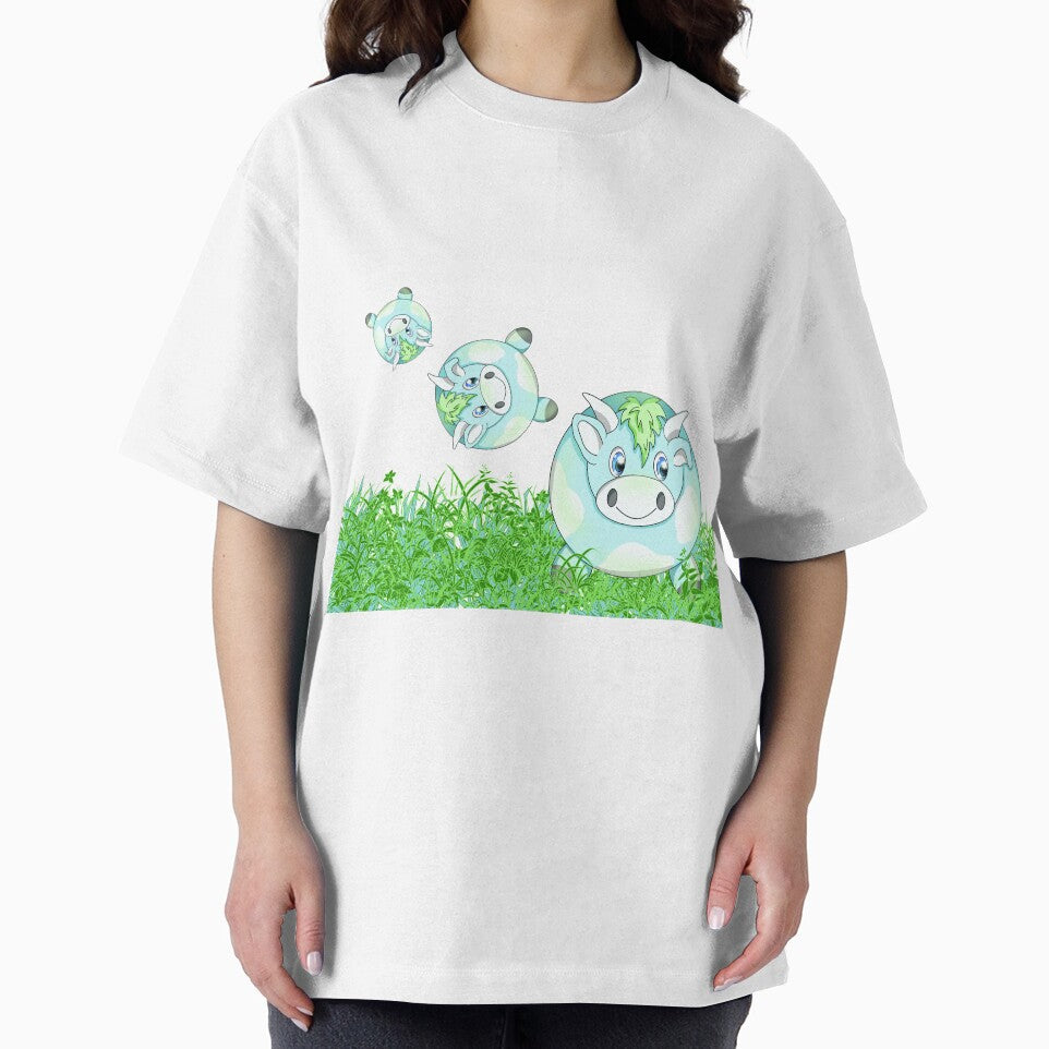 kawaii cow in grass by BeingNow