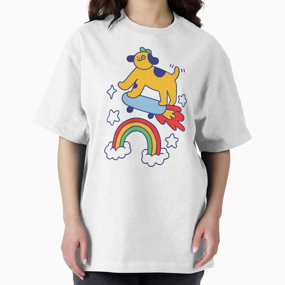 Dog Flying On A Skateboard by obinsun