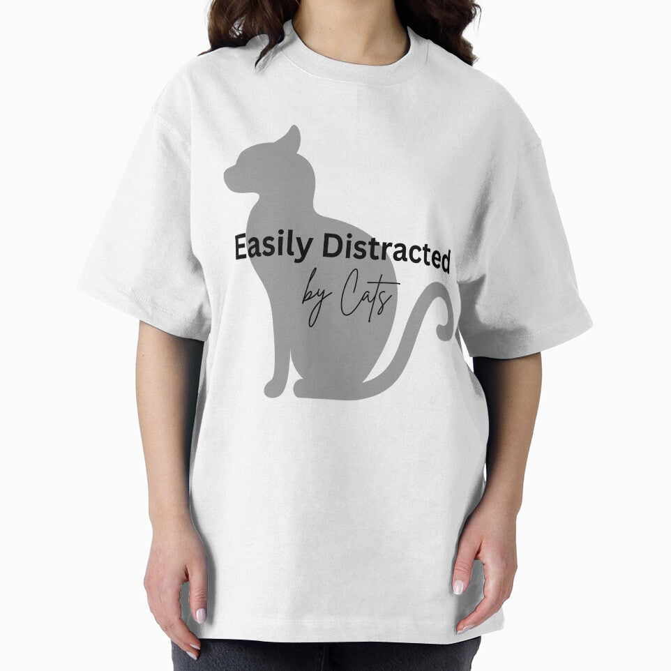 Easily Distracted by Cats Funny Cat Lover Shirt by Cozybysophie
