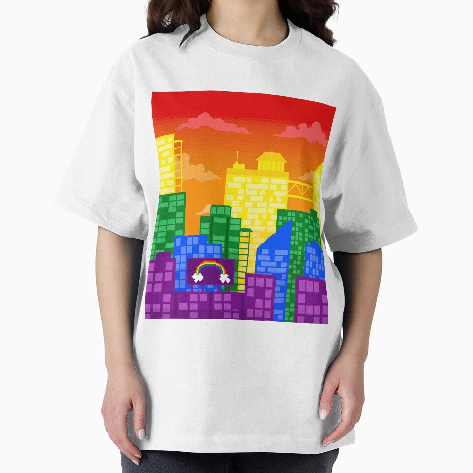 Pixel Gay Pride City by MetallicWings15