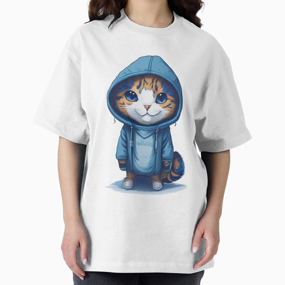 Cool Cat in Blue Hoody by BamboozledCo