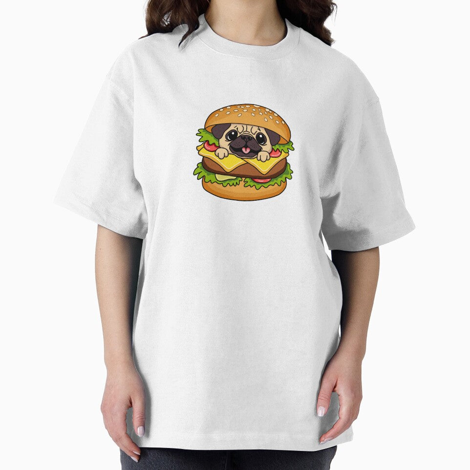 Burger Pug – Cute Cheeseburger Dog by Berdugotees