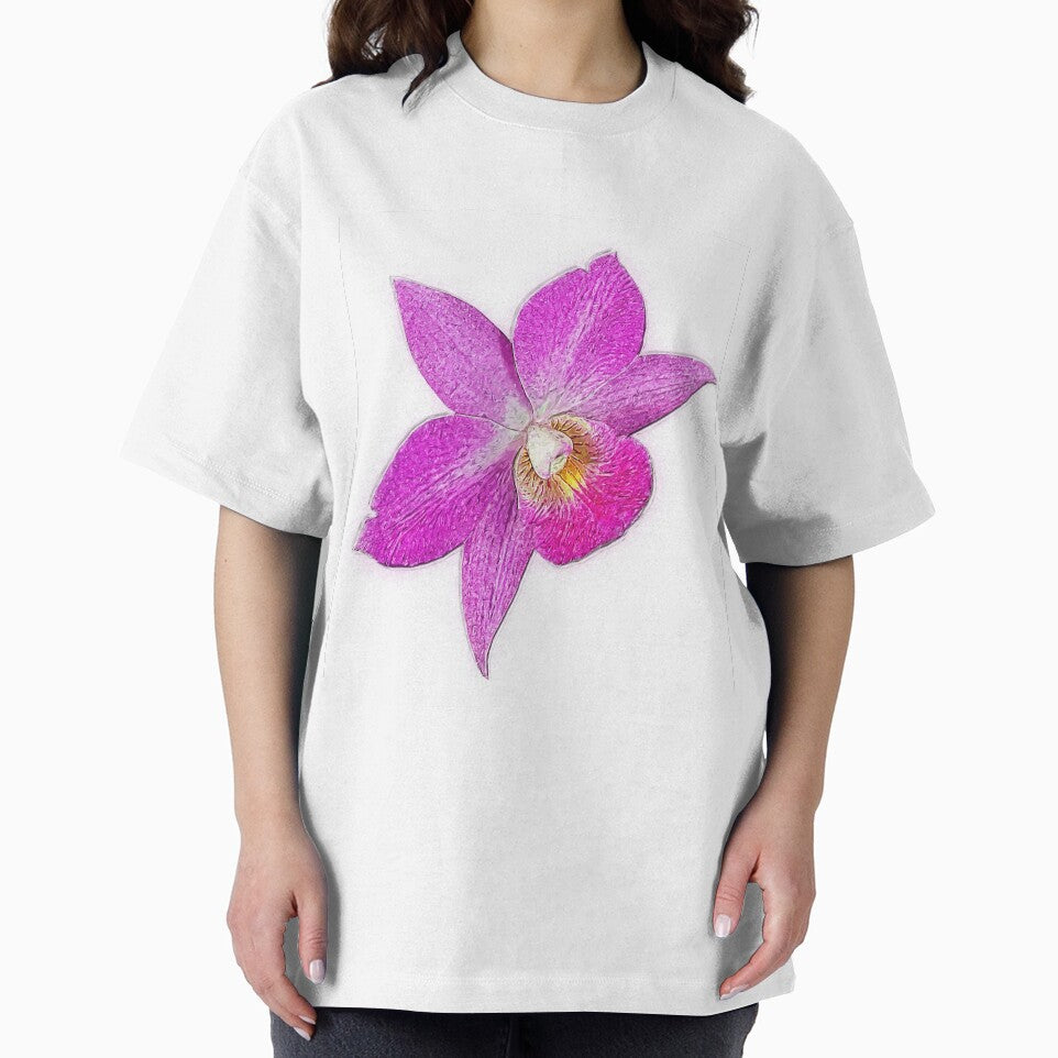Pink Orchid flower Сolor print by artdragongift 15