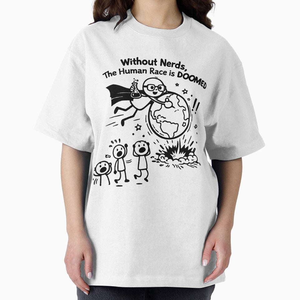 Without Nerds The Human Race Is Doomed Black Stick Man by WithoutTheNerds