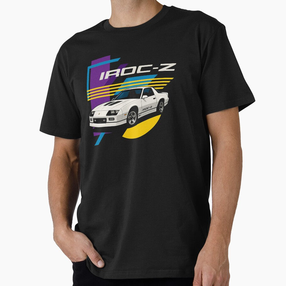1987 Camaro IROC-Z – Retro 80s Muscle Car Art with Geometric Vaporwave Aesthetic by TheArtOfCar