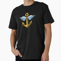 Retro Pixel Art Winged Anchor by OneToTee