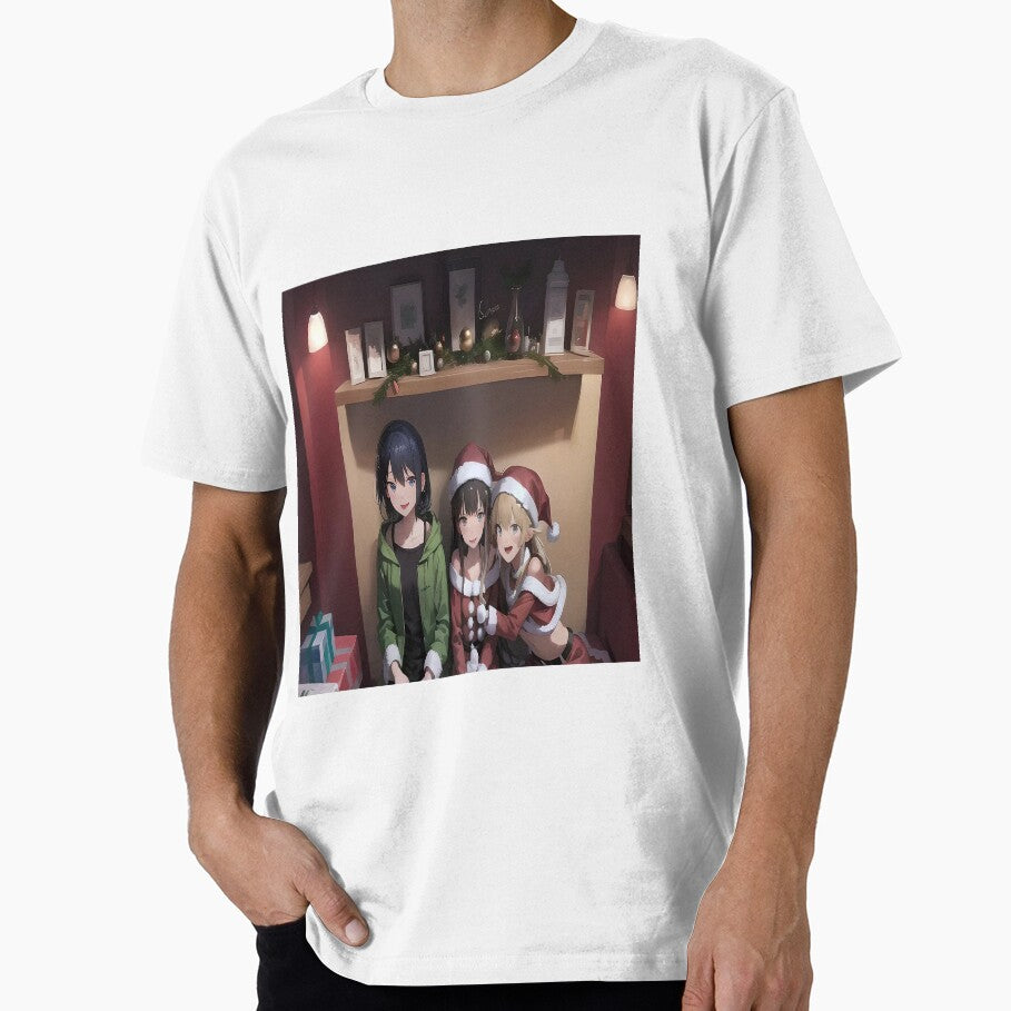 Anime Family Xmas T-shirt by artmanikin