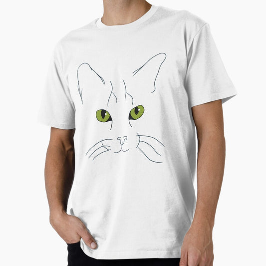 minimalist cat face illustration by mariaflaviane
