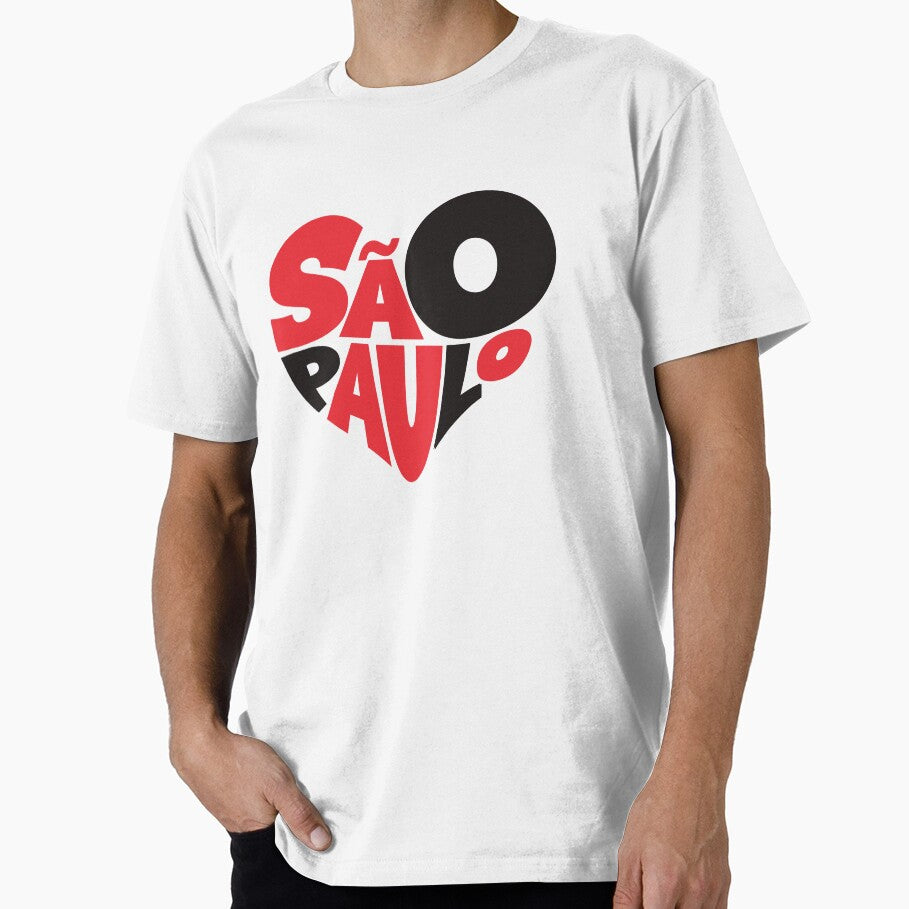 I Love São Paulo City T-Shirt – Heart-Shaped São Paulo Flag Design by paulo silveira