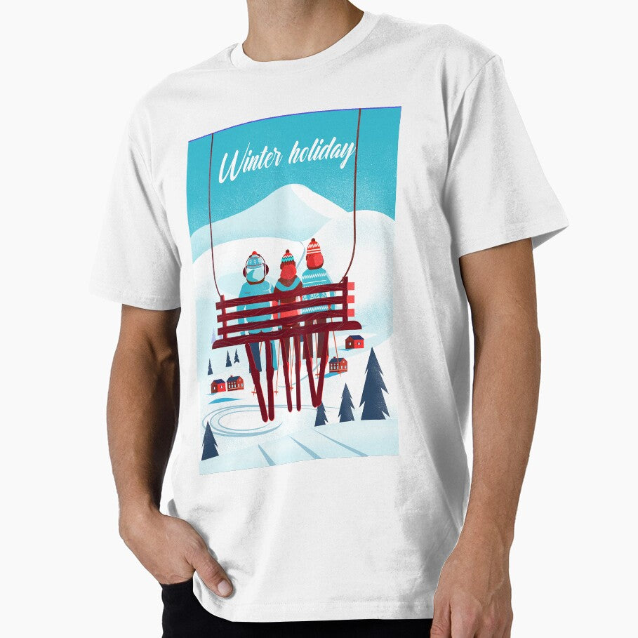 Vintage Winter Holiday travel poster by Arctic frame studio
