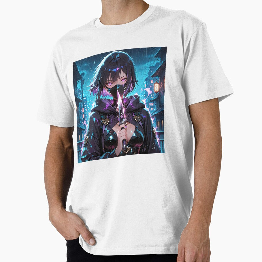 Cyberpunk Anime Assassin Neon Night by AOUS1212