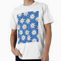 Boho Daisies Floral Print In Cobalt Blue by Avenie