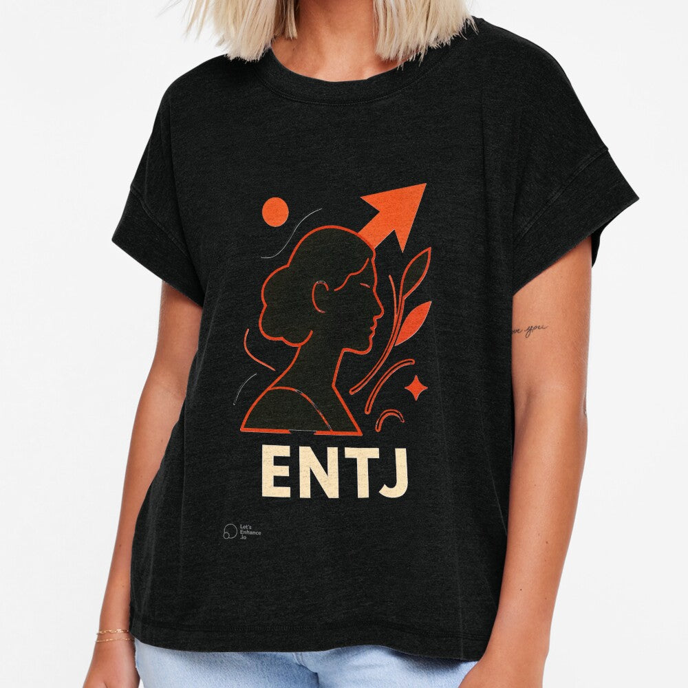 ENTJ Personality Abstract Art – MBTI Design (Center Print) by W-Rm