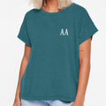 AA Initials Monogram Elegant White Letters by Jeallan Designs