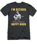 Strumming Through Retirement Bliss Happy Hour Guitar Tee  Grab Yours Now T-Shirt