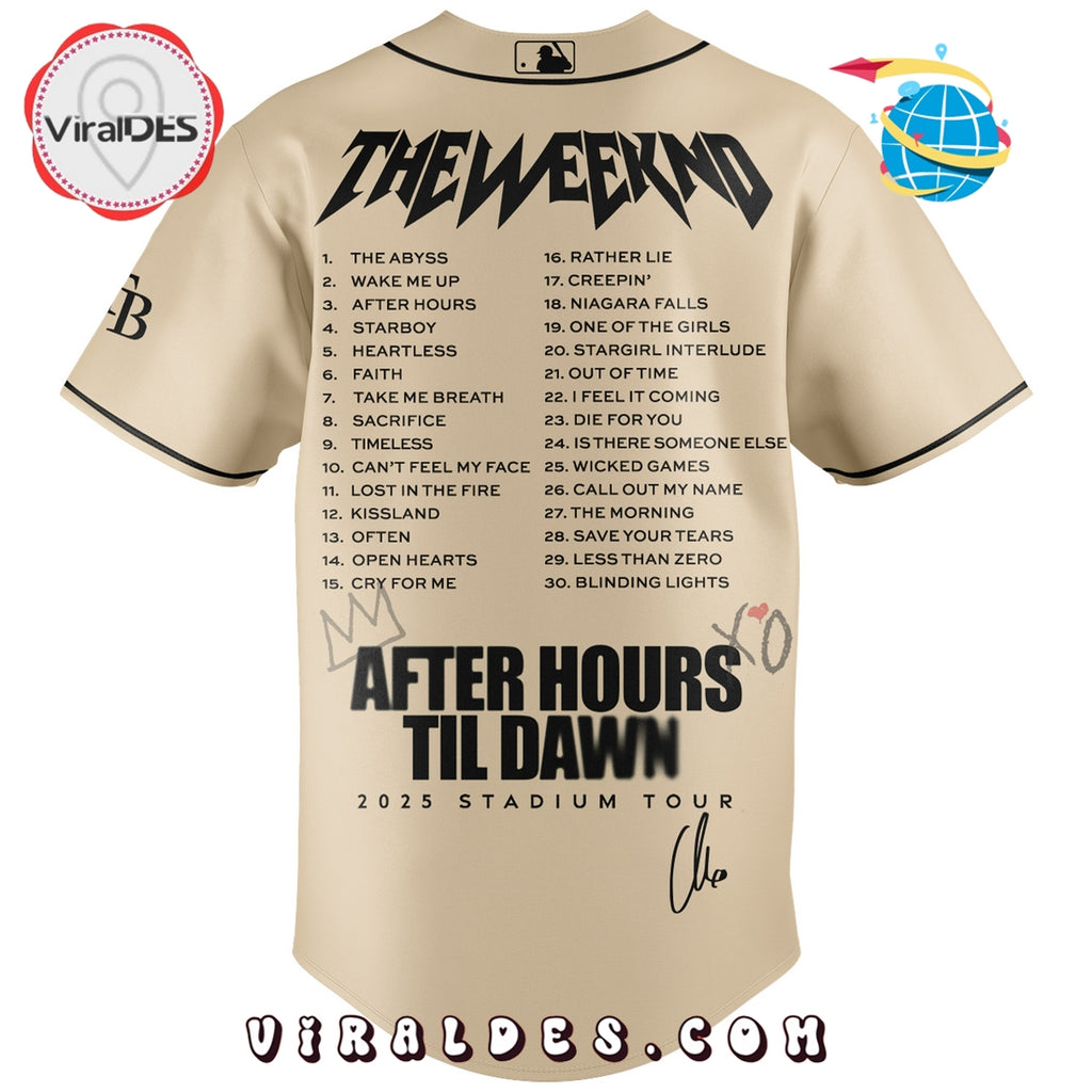Tampa Bay Rays x The Weeknd After Hours Til Dawn Baseball Jersey