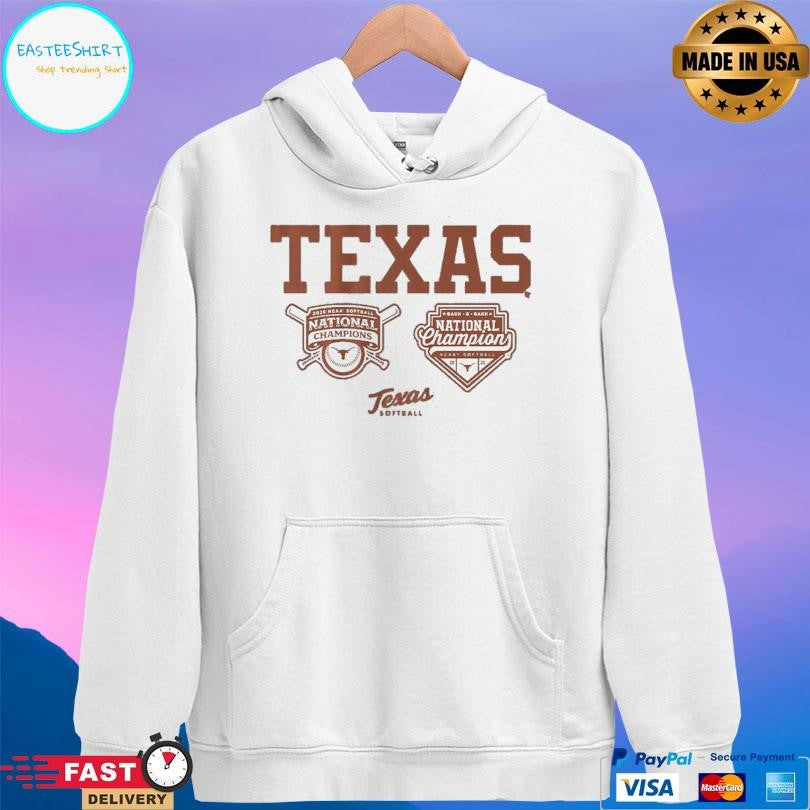 Texas Softball Backtoback Champions Logos Shirt