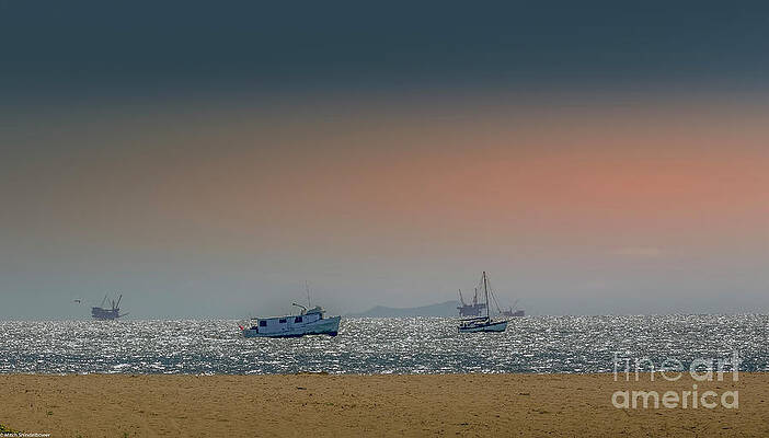 The Beach At Santa Barbara Print