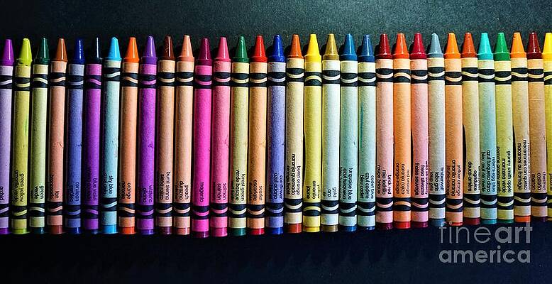 The Crayon Hues Line Print
