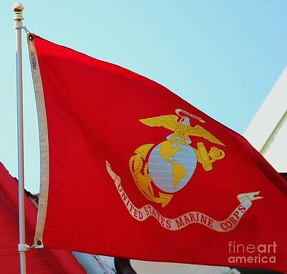The Marine Corp Flag Print