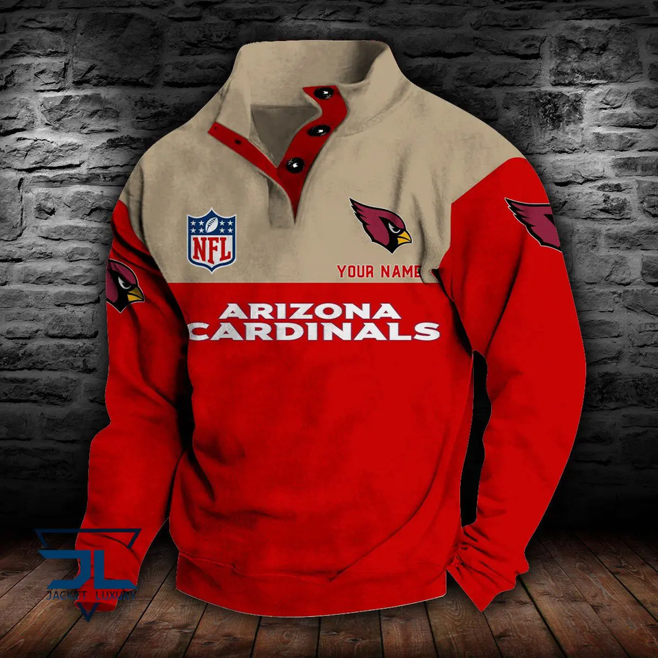 Arizonna Cardinals Custom Stand Collar Sweatshirt