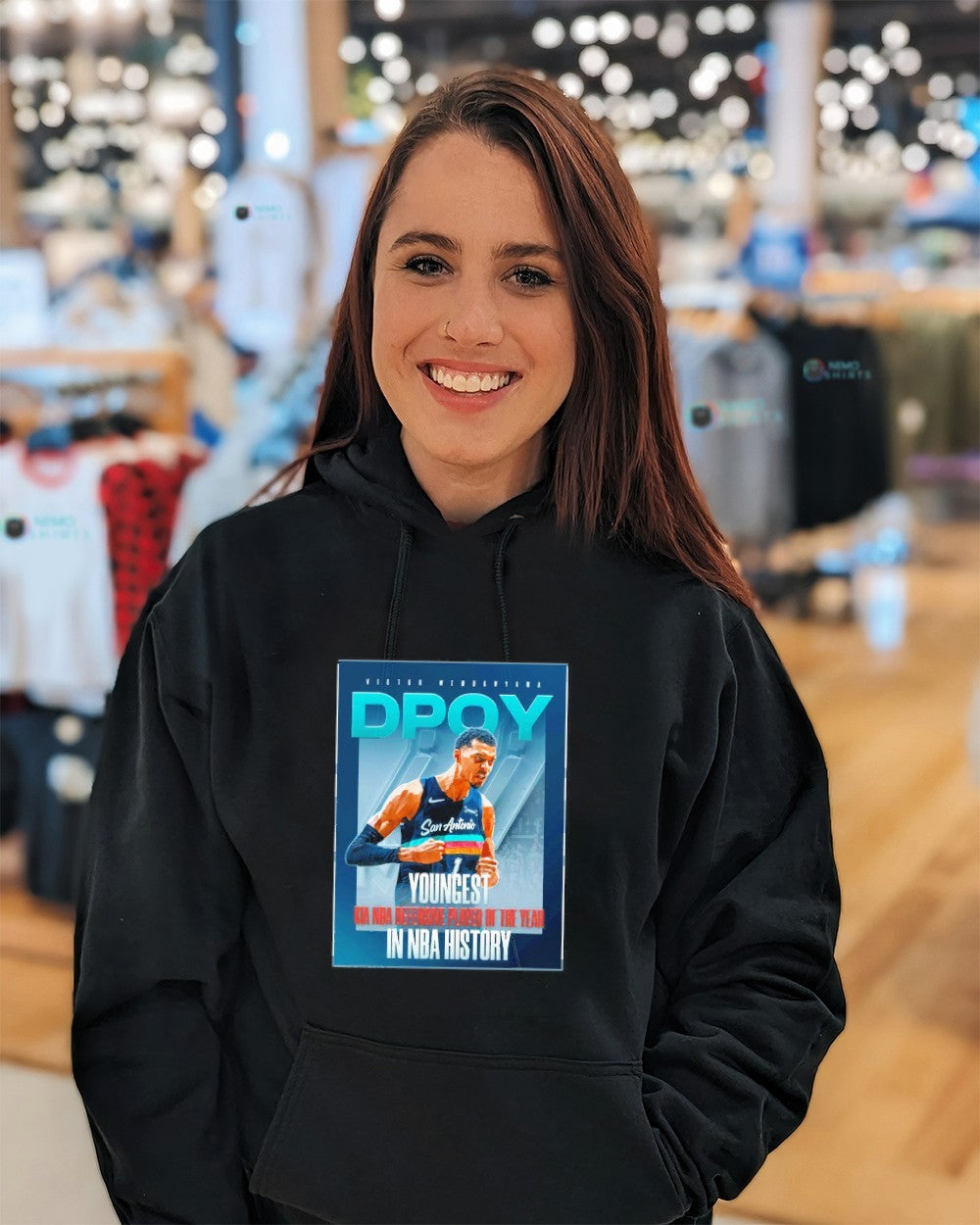 Victor Wembanyama defensive player of the year youngest in NBA history shirt