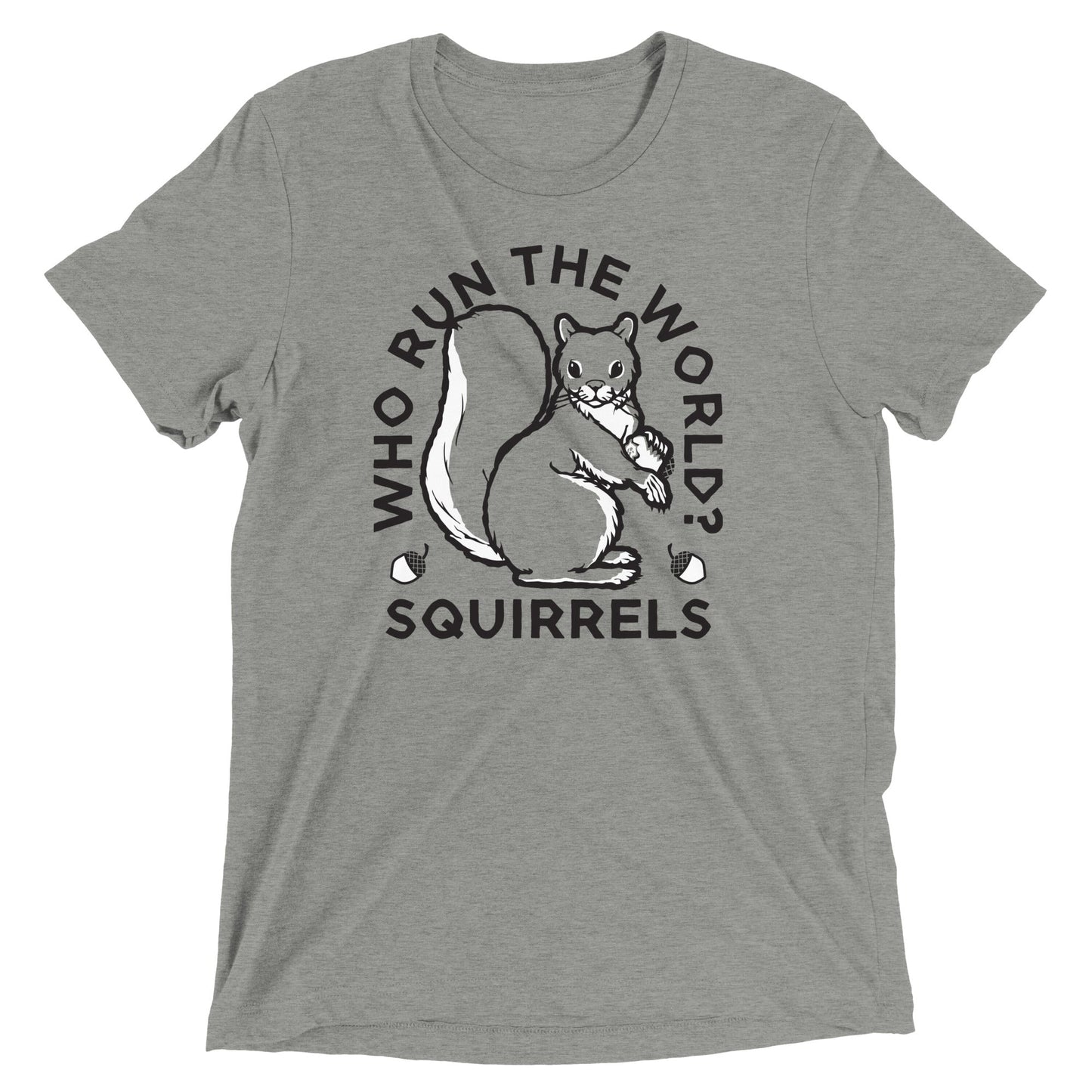 Who Run The World? Squirrels Men's Tri-Blend Tee